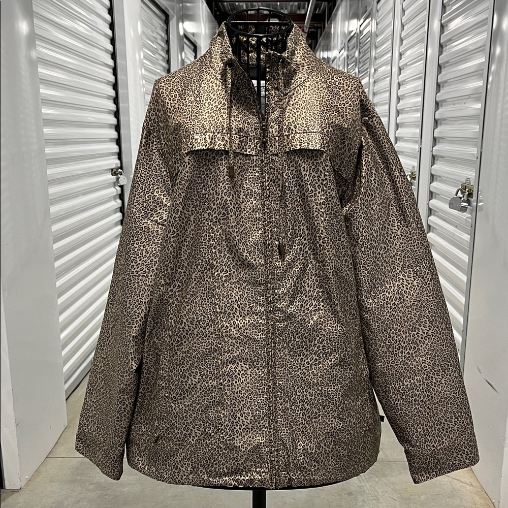 Chic Leopard Print Women's Puffer Jacket